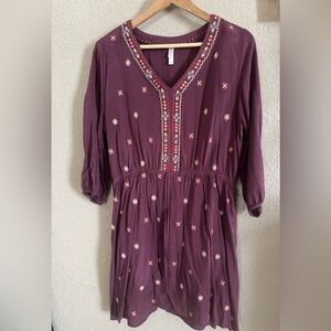 Xhilaration Purple Embellished Relaxed Tunic